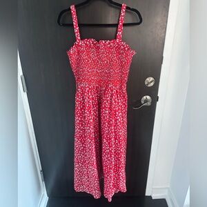 Vici Red Floral Midi Dress